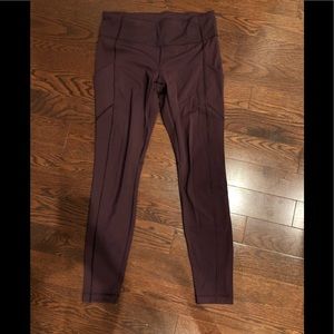 Maroon LuLu align leggings size 8